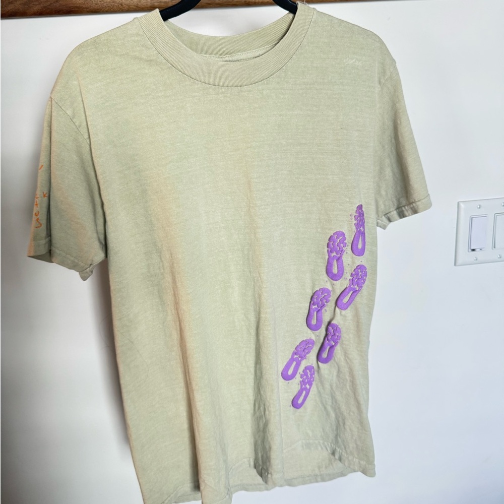Cactus Jack by Travis Scott Beige and Purple Short Sleeve Tee